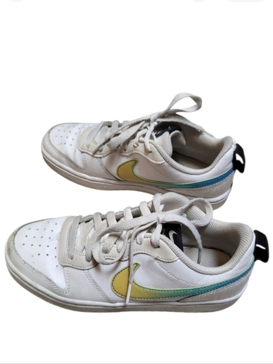 Nike Other - Nike White and Yellow Big Kids Court Borough Low 2 SE GCEL - Size 5Y